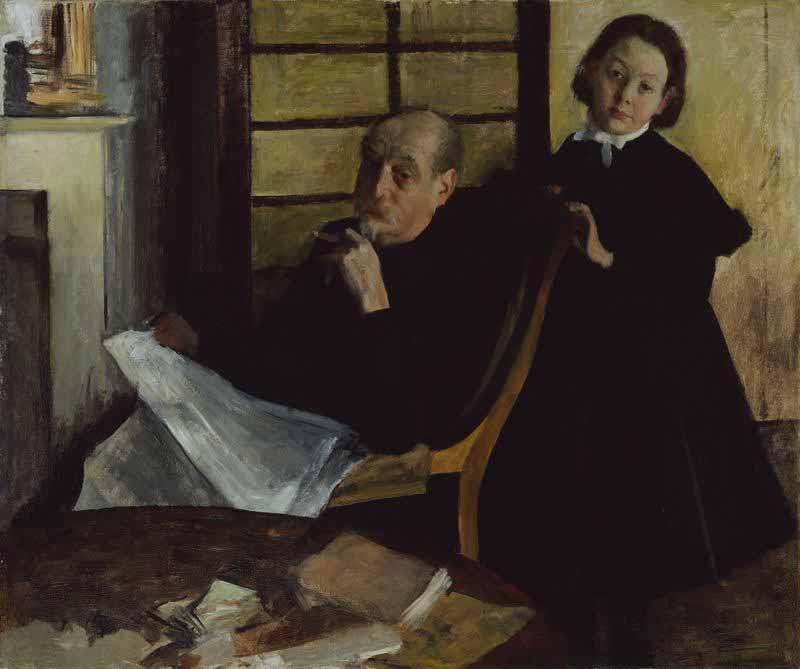 Edgar Degas Henri Degas and His Niece Lucie Degas oil painting image